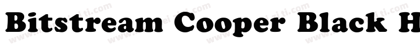 Bitstream Cooper Black Headline字体转换